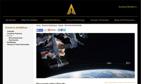 Academy event to deconstruct 'Gravity'