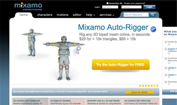 Mixamo releases free scripts for quick rigging