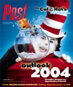 Cover of Post magazine's 2004 Outlook issue with the Cat in the Hat character and a fish in a bowl.