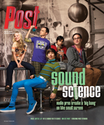 The cast of The Big Bang Theory poses for a promotional image. From left to right: Kaley Cuoco, Jim Parsons, Kunal Nayyar, Jo