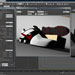 A 3D computer-aided design software interface showing a white and black vehicle model.
