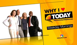 Four smiling presenters stand together against a white background next to TODAY show branding.