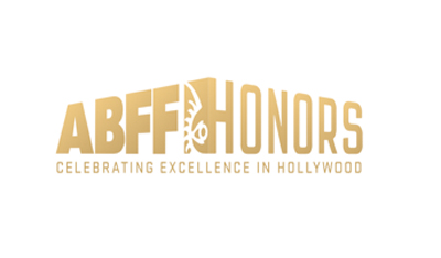 Gold ABFF Honors logo with the text 'Celebrating Excellence in Hollywood' below it.