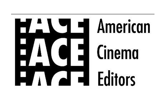 Black and white logo for American Cinema Editors featuring stylized text.