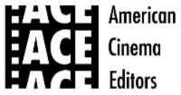 Black and white logo for American Cinema Editors featuring the word ACE in a grid pattern.