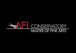 AFI Conservatory logo with a stylized bird icon and text reading Master of Fine Arts.