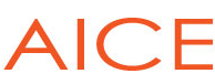 The word AICE written in bold, orange, sans-serif capital letters against a white background.