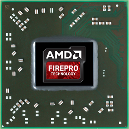 A green circuit board featuring a central black chip labeled AMD FirePro Technology.