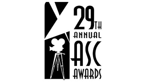 Black and white logo for the 29th Annual ASC Awards featuring a film camera silhouette.