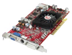 A red printed circuit board with a black heatsink and fan, and various electronic components.