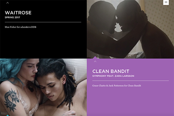 Collage with text for Waitrose and Clean Bandit alongside photos of intimate couples.
