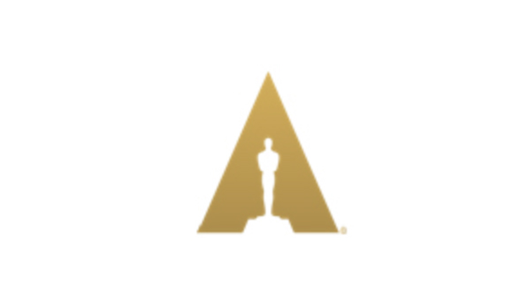 A gold triangle containing a white silhouette of an award statue centered in the middle.