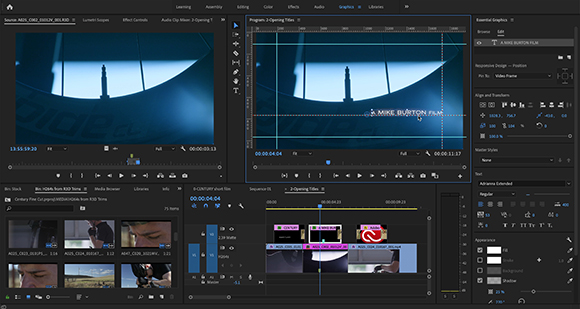 A screenshot of the Adobe Premiere Pro video editing software interface showing a timeline and video preview.