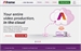 Landing page for a video production service featuring a cloud icon and text about cloud-based production.