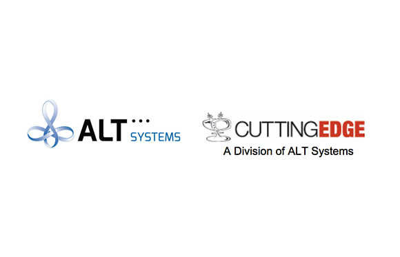 Logos for ALT Systems and Cutting Edge, a division of ALT Systems, on a white background.