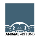 Logo for Animal Art Fund featuring a stylized white animal face against a dark blue square.