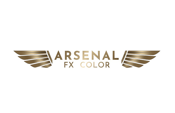 Gold winged logo with the text Arsenal FX Color.