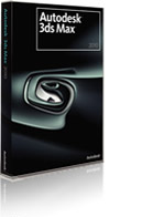 A black software box for Autodesk 3ds Max 2010 featuring a silver abstract swirl design.