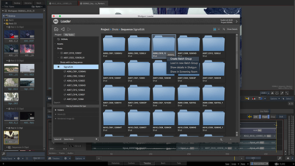 A software interface displaying a grid of blue folder icons labeled with alphanumeric codes.