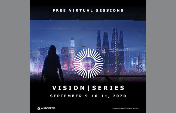 A silhouette of a person looks out over a futuristic, glowing cityscape with a white sunburst icon in the center.