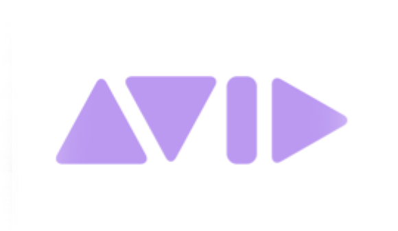Purple geometric shapes forming the word AVID on a white background.