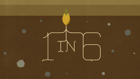 A golden seed sprouts above the word TING written in thin lines against a brown textured background.