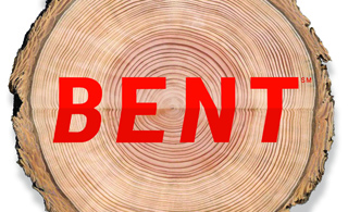 The word BENT in red capital letters overlaid on a cross-section of a tree trunk.