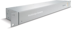 A long, silver Multibridge Extreme rack-mountable server unit angled on a white background.