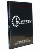 A black DVD case with the word 'Buzzsaw' in white stylized text and a saw blade graphic.