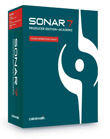 A teal software box for Sonar 7 Producer Edition Academic by Cakewalk.