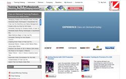 Website interface for Class on Demand showing training products and a blue promotional banner.