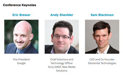 Headshots of Eric Brewer, Andy Shenkler, and Sam Blackman with their titles and company affiliations.