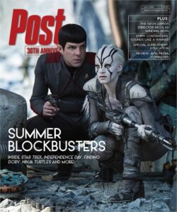 A man with pointed ears and a woman with white face paint and black markings on her face, both holding weapons, are featured