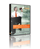 DVD case for Craft Director Studio featuring a man in a white shirt and orange tie holding a megaphone.