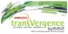 Logo for transVergence featuring green text and abstract green brushstrokes on a white background.