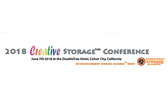 Logo for the 2018 Creative Storage Conference held June 7th at the DoubleTree Hotel in Culver City, California.