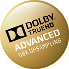 Dolby TrueHD Advanced 96K Upsampling logo badge.