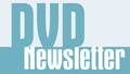 Teal letters DVD above white text newsletter.