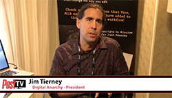 Jim Tierney, President of Digital Anarchy, speaks during an interview.