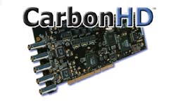 A computer expansion card with multiple video output ports and various integrated circuits.