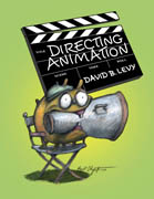 Cartoon character in a director's chair holding a megaphone under a large film clapperboard.