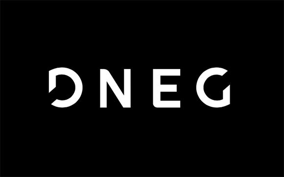 The word DNEG written in bold, white, sans-serif capital letters against a solid black background.