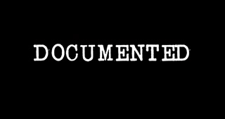 The word DOCUMENTED in white typewriter-style font centered on a black background.