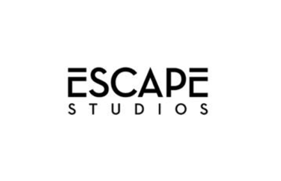 Black text reading ESCAPE STUDIOS on a white background.