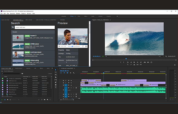 A computer screen displaying the Adobe Premiere Pro video editing software interface.