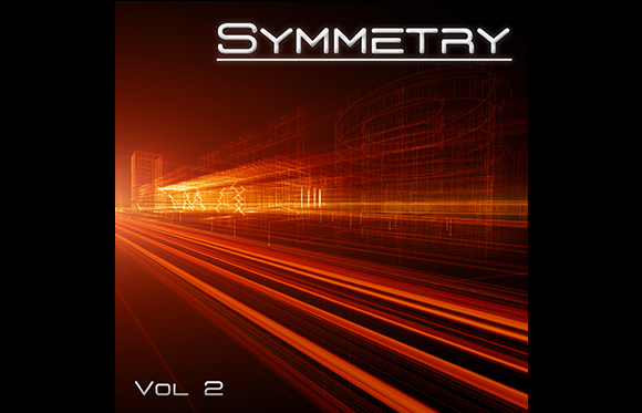 Digital art with orange light streaks and wireframe city structures on a dark background.