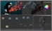 Software interface displaying a character with red spray effects, a 3D model, and a color wheel.