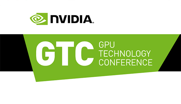 NVIDIA logo above a green banner that reads GTC GPU Technology Conference.