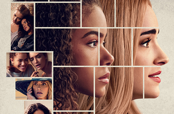 A collage of various close-up portraits and profile shots of several women.