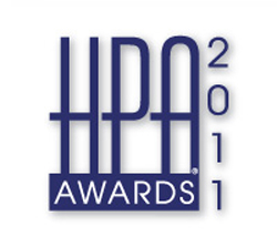 Blue HPA Awards logo with the year 2011 vertically aligned to the right.